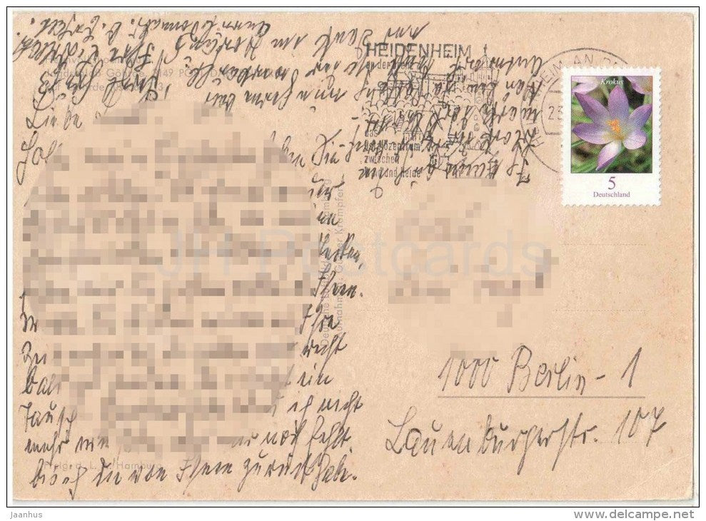 Göhrde - Jagdschloss - Germany - gelaufen - JH Postcards