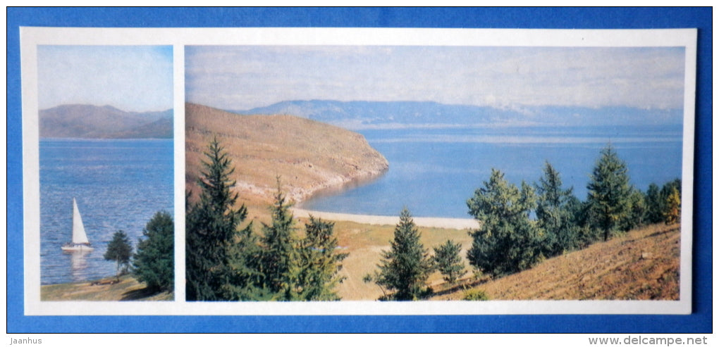 Summer on Small sea - sailing boat - Lake Baikal - 1978 - Russia USSR - unused - JH Postcards