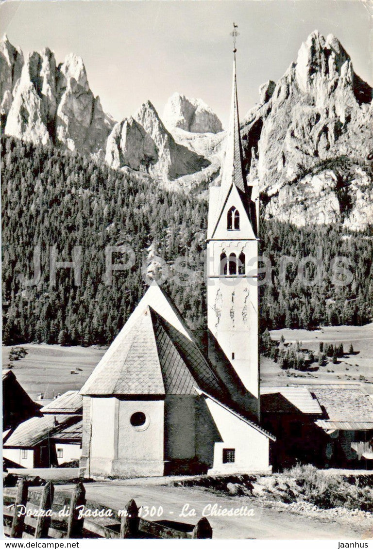 Pozza di Fassa - La Chiesetta - church - 1965 - Italy - used - JH Postcards