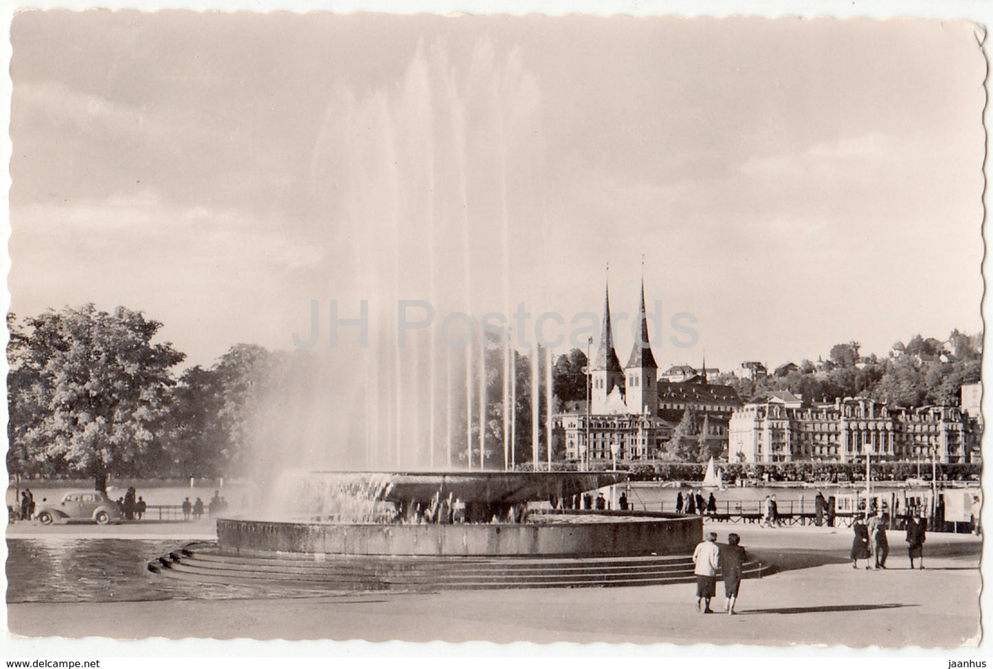 Luzern - Lucerne - Wagenbachbrunnen - fountain - 1107 - Switzerland - old postcard - unused - JH Postcards