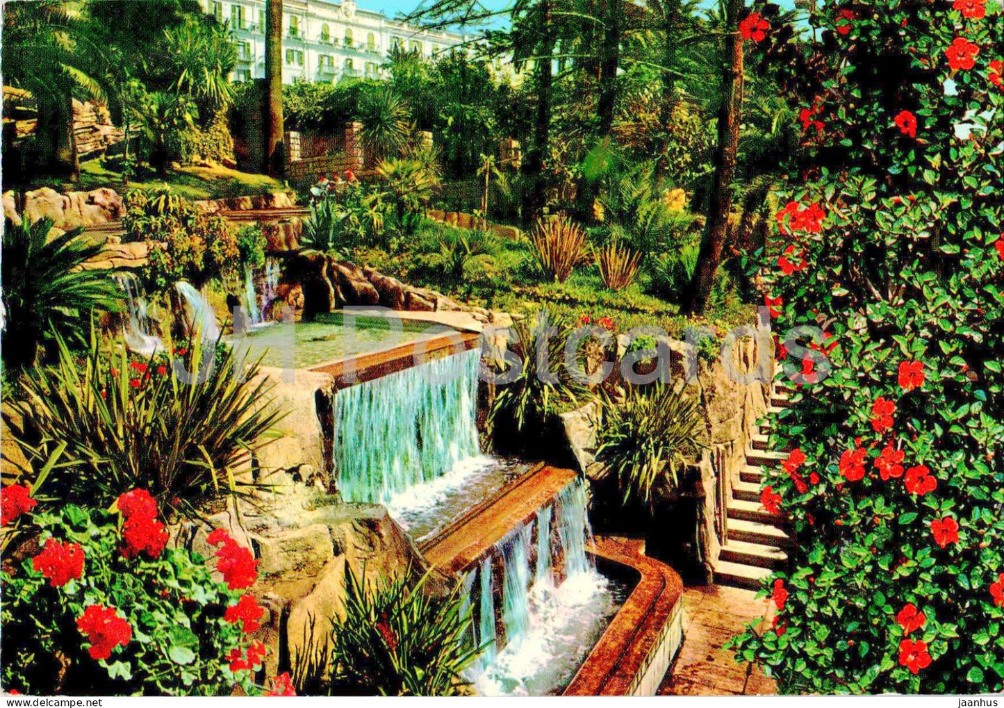 Sanremo - San Remo - Riviera dei Fiori - Le fontane nel giardino del Parco Marsaglia - fountain - 1984 - Italy - used - JH Postcards