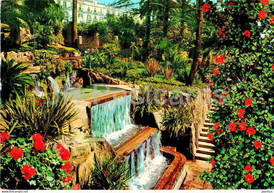 Sanremo - San Remo - Riviera dei Fiori - Le fontane nel giardino del Parco Marsaglia - fountain - 1984 - Italy - used - JH Postcards