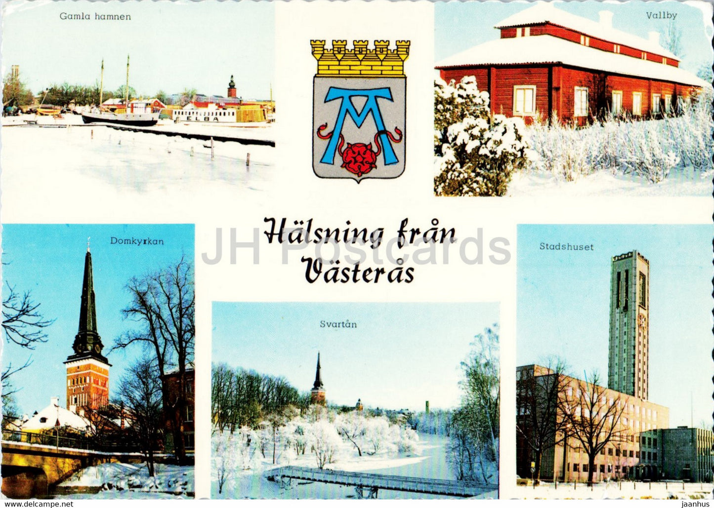 Halsning fran Vasteras - 1982 - Sweden - used - JH Postcards