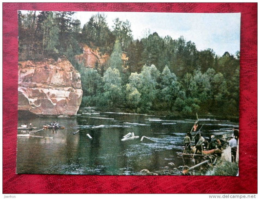 Gauja river - Rafting - Latvia - USSR - unused - JH Postcards