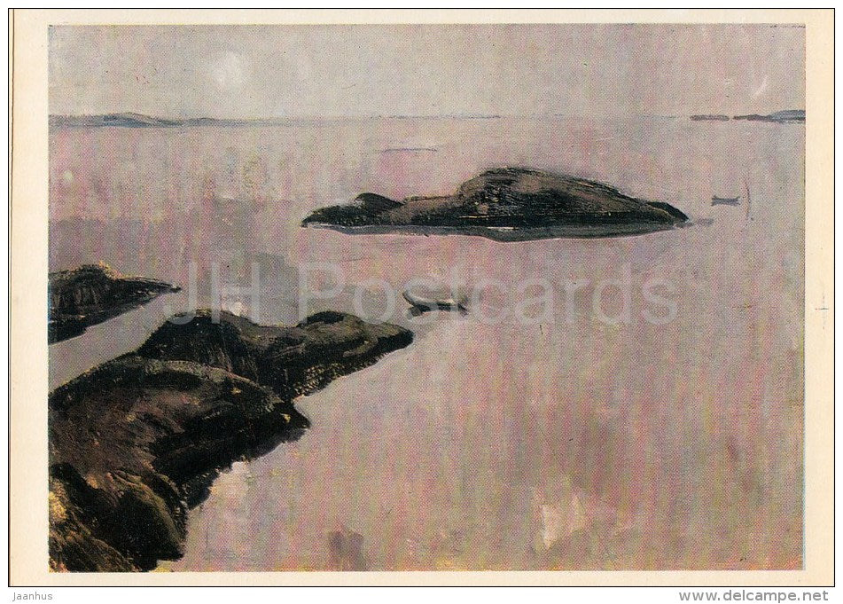 painting by A. Dubinchik - Ladoga - Russian art - 1977 - Russia USSR - unused - JH Postcards