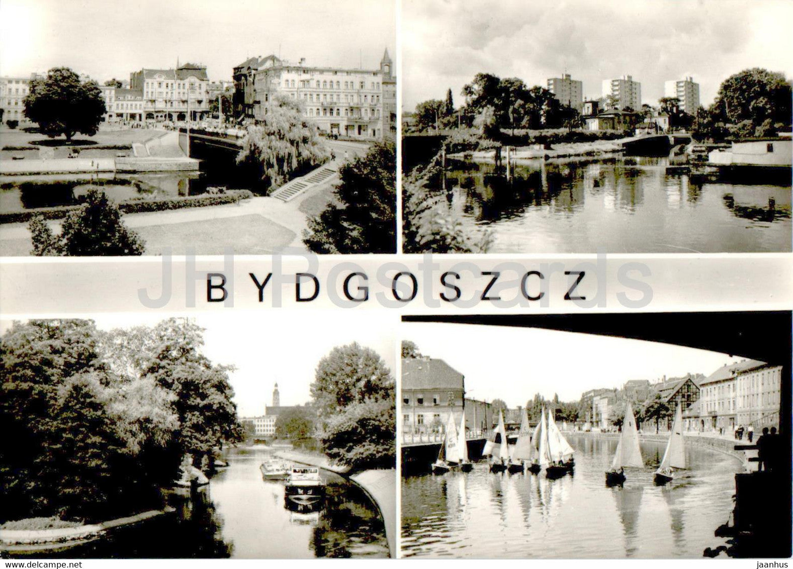 Bydgoszcz - Plac Zjednoczenia - Wysepka - Union Square - Islet - multiview - Poland - unused - JH Postcards