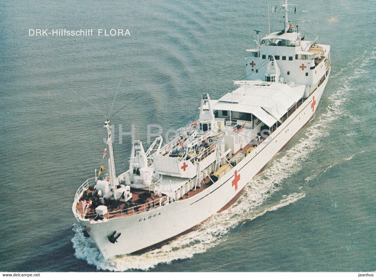 DRK Hilfsschiff Flora - medical ship - Germany - unused - JH Postcards