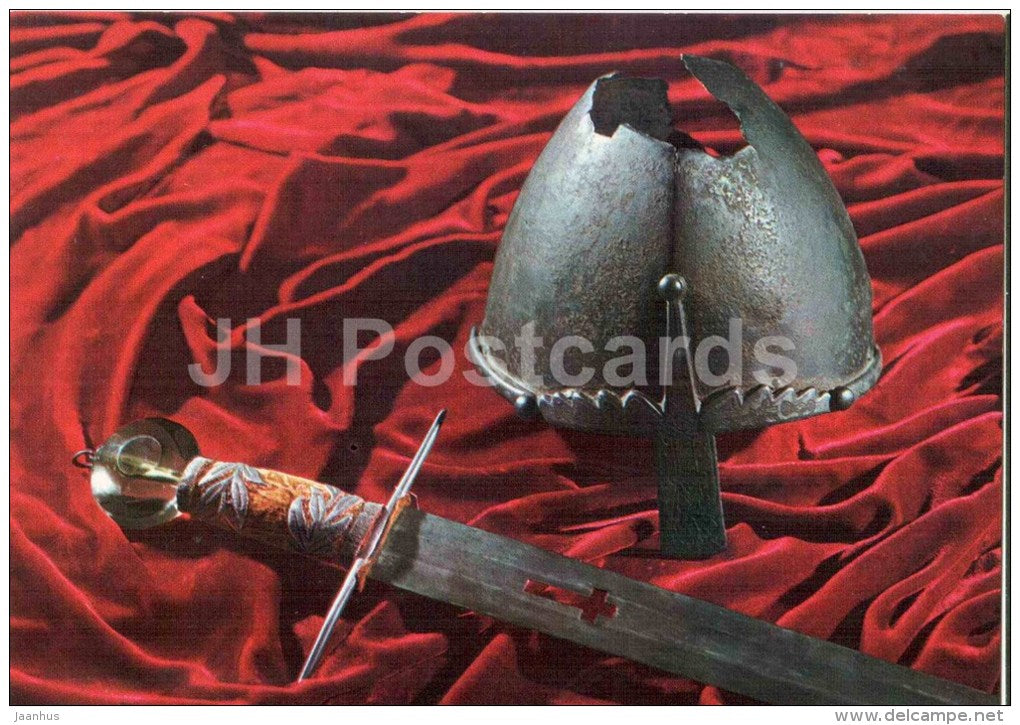 The St. Vaclav Helmet and Sword St. Vitus Cathedral treasury - Prague - Praha - Czechoslovakia - Czech Republic - unused - JH Postcards