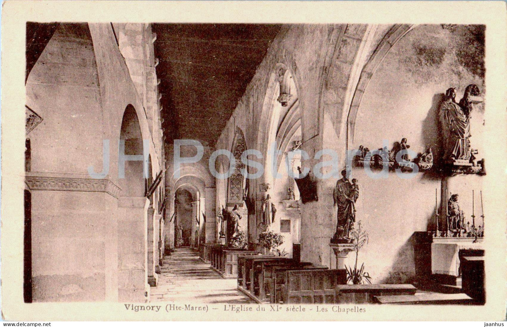 Vignory - L'Eglise - Les Chapelles - church - old postcard - France - unused - JH Postcards