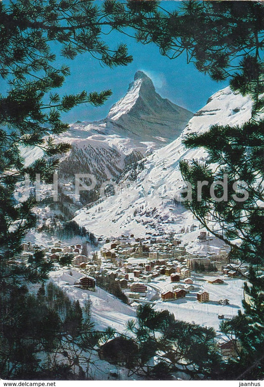 Zermatt mit Matterhorn - Switzerland - unused - JH Postcards