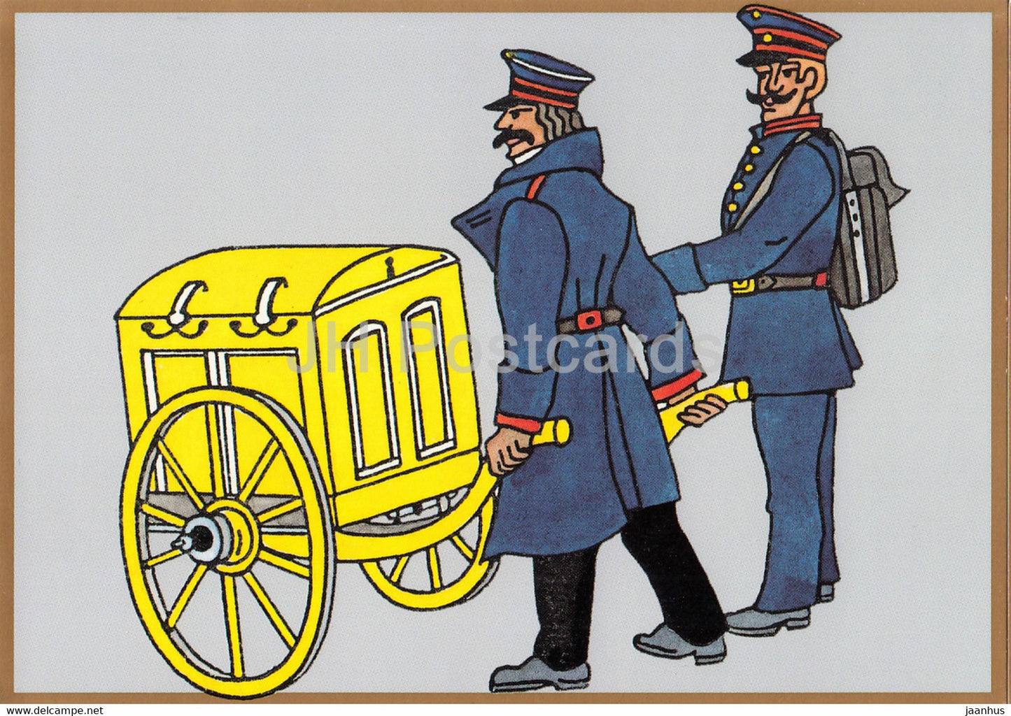 Preussische Postbeamte im 19 Jahrhundert - Prussian postal workers - illustration - Germany - unused - JH Postcards