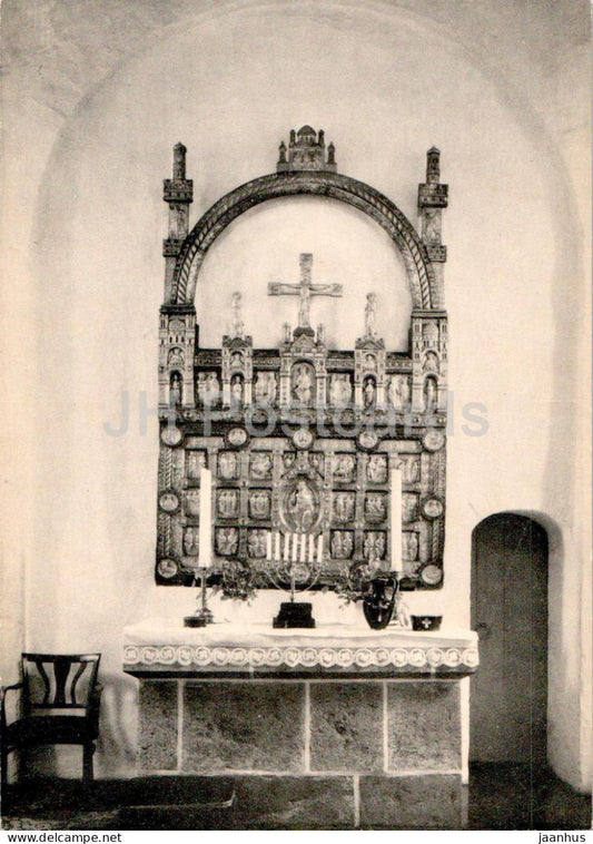 Sahl Kirke - Altertavle - Altarpiece - church - 14802 - Denmark - used - JH Postcards