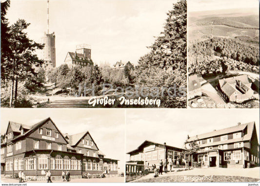 Grosser Inselsberg - HO Hotel - Blick auf den Rennsteig - Berggasthof - old postcard - 1968 - Germany DDR - used - JH Postcards