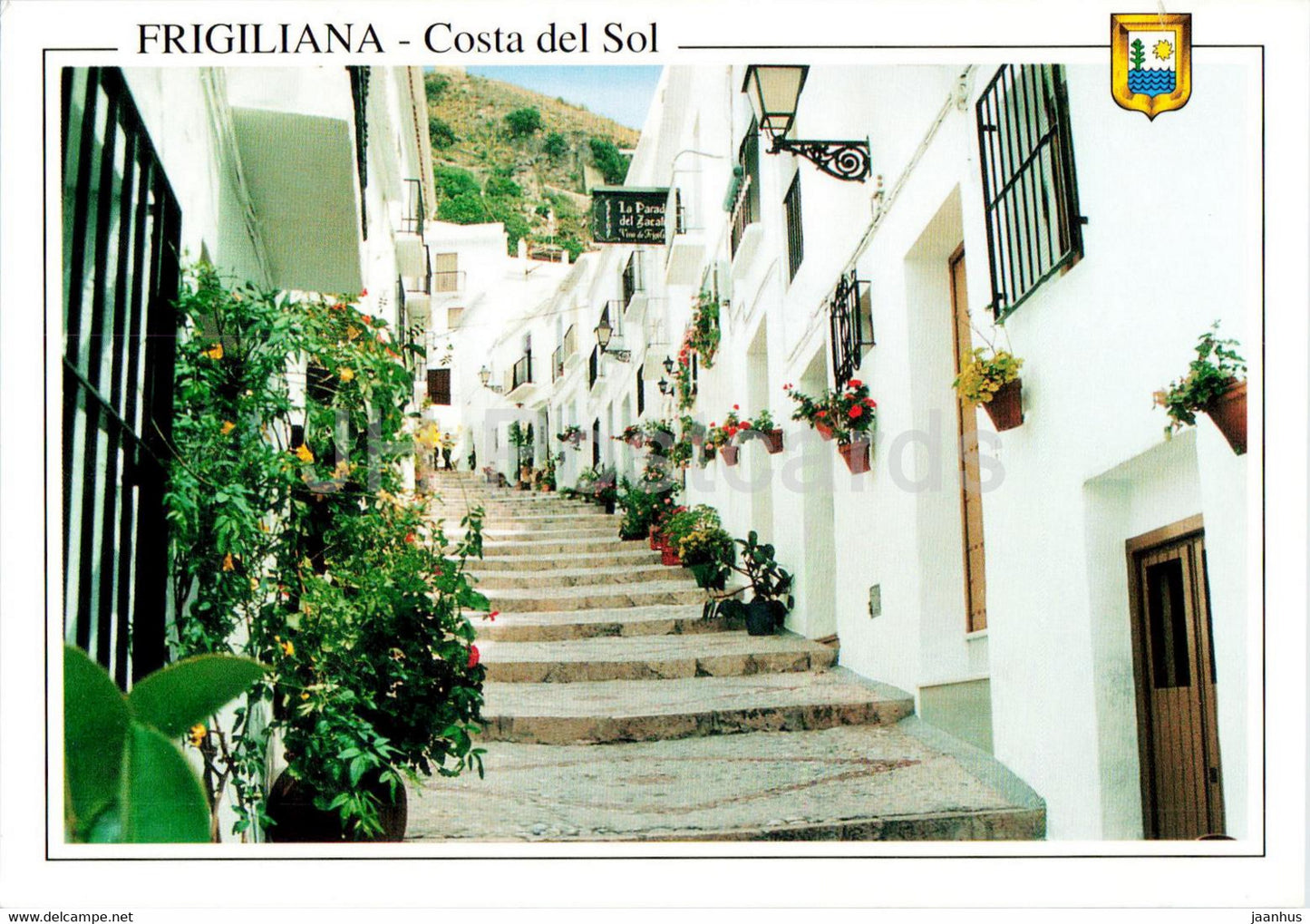 Frigiliana - Costa del Sol - Calle tipica del barrio morisco - street - moorish quarter - Spain - used - JH Postcards