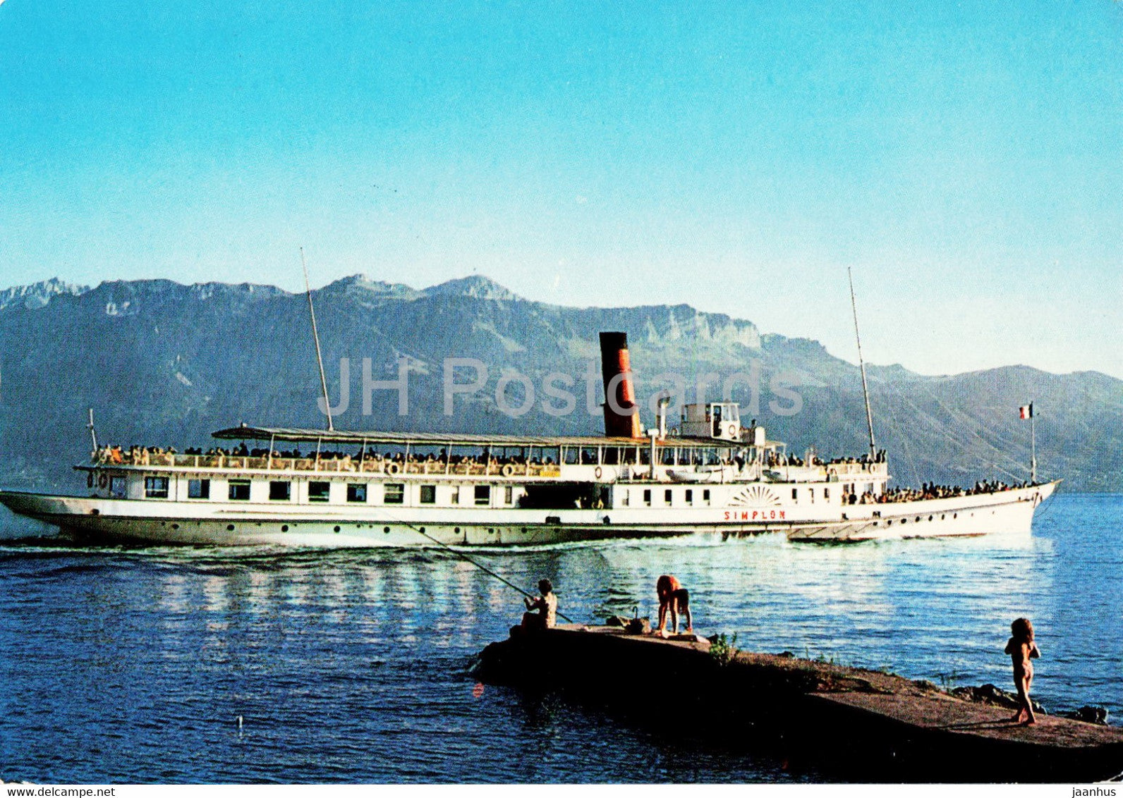 Bateau salon Simplon - Dampfschiff Simplon - ship - 1975 - Switzerland - used - JH Postcards