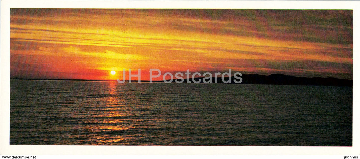 Bratsk reservoir - sunset - 1981 - Russia USSR - unused - JH Postcards