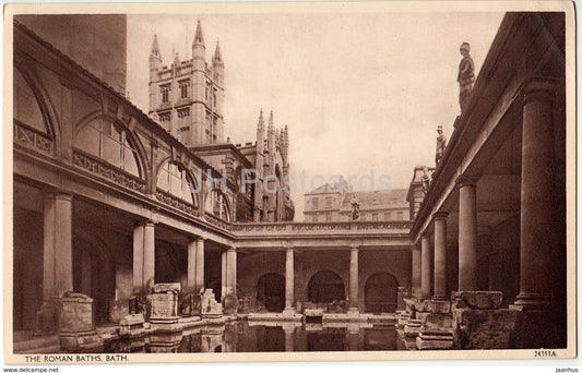 Bath - The Roman Baths - 24353A - 1952 - United Kingdom - England - used - JH Postcards