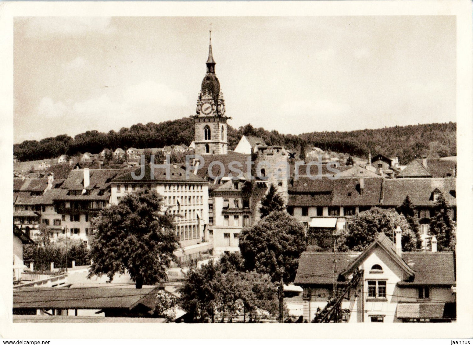 Zofingen - alter Folterturm und Kirche - church - old postcard - 1957 - Switzerland - used - JH Postcards