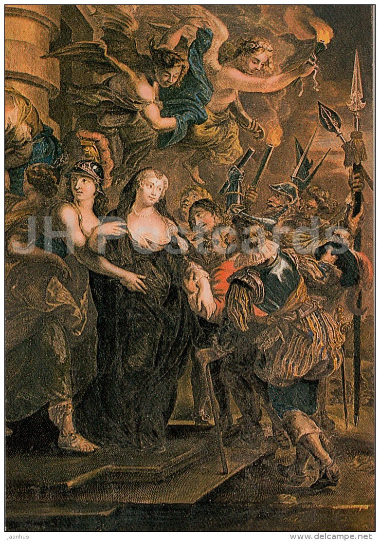 The Escape of Marie de Medici from the Castle of Blois - Mirbach´s Palace - art - Slovakia - unused - JH Postcards