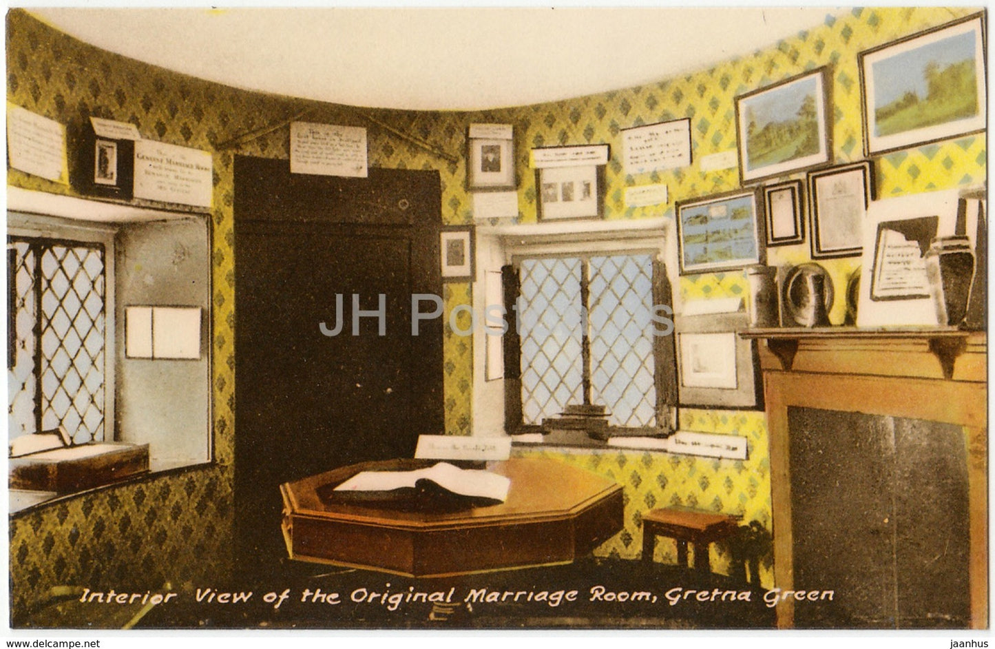 Gretna Green - Interior View of the Original Marriage Room - 1970 - United Kingdom - Scotland - used - JH Postcards