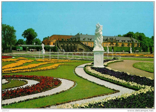 Hannover Schloß Herrenhausen im Großen Garten - Germany - 1989 gelaufen - JH Postcards