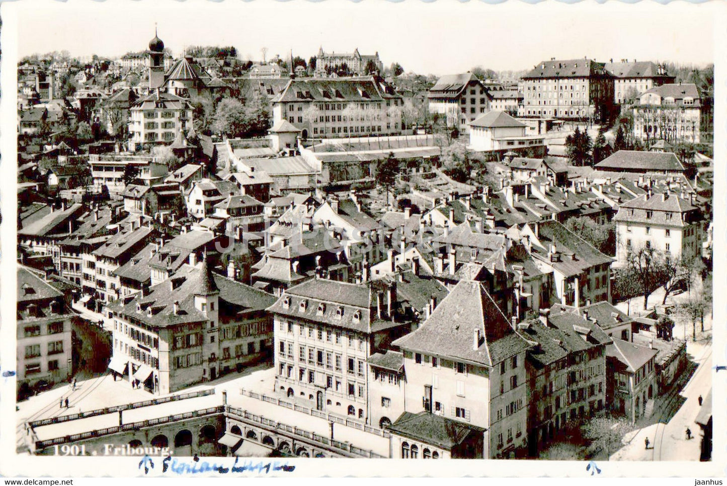 Fribourg - 1901 - old postcard - Switzerland - used - JH Postcards