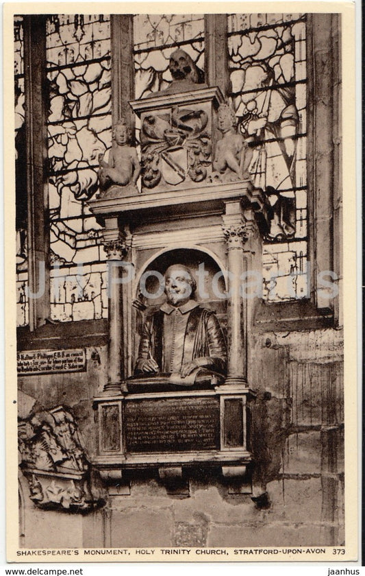 Stratford-Upon-Avon - Shakespeare' s Monument - Holy Trinity Church - 373 - 1961 - United Kingdom - England - used - JH Postcards