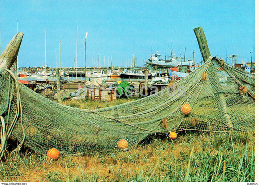 Gillelje - Stejlepladsen - boat - fishing net - Denmark - unused - JH Postcards