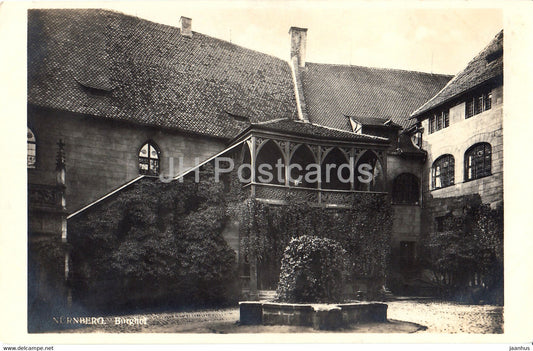 Nurnberg - Burghof - Nuremberg - 2067 - old postcard - Germany - unused - JH Postcards