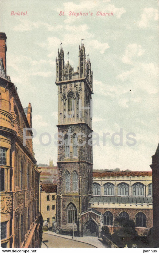 Bristol - St Stephen's Church - old postcard - England - United Kingdom - unused - JH Postcards