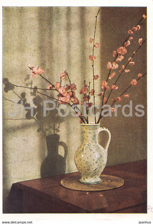 Flowers in a Vase - 1944 - Germany - used - JH Postcards