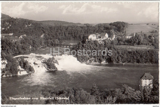 Flugaufnahme vom Rheinfall Schweiz - waterfall - 106 - Switzerland - old postcard - unused - JH Postcards