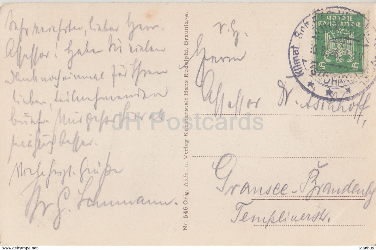 Sulzhayn am Sudharz - 546 - carte postale ancienne - 1926 - Allemagne - utilisé