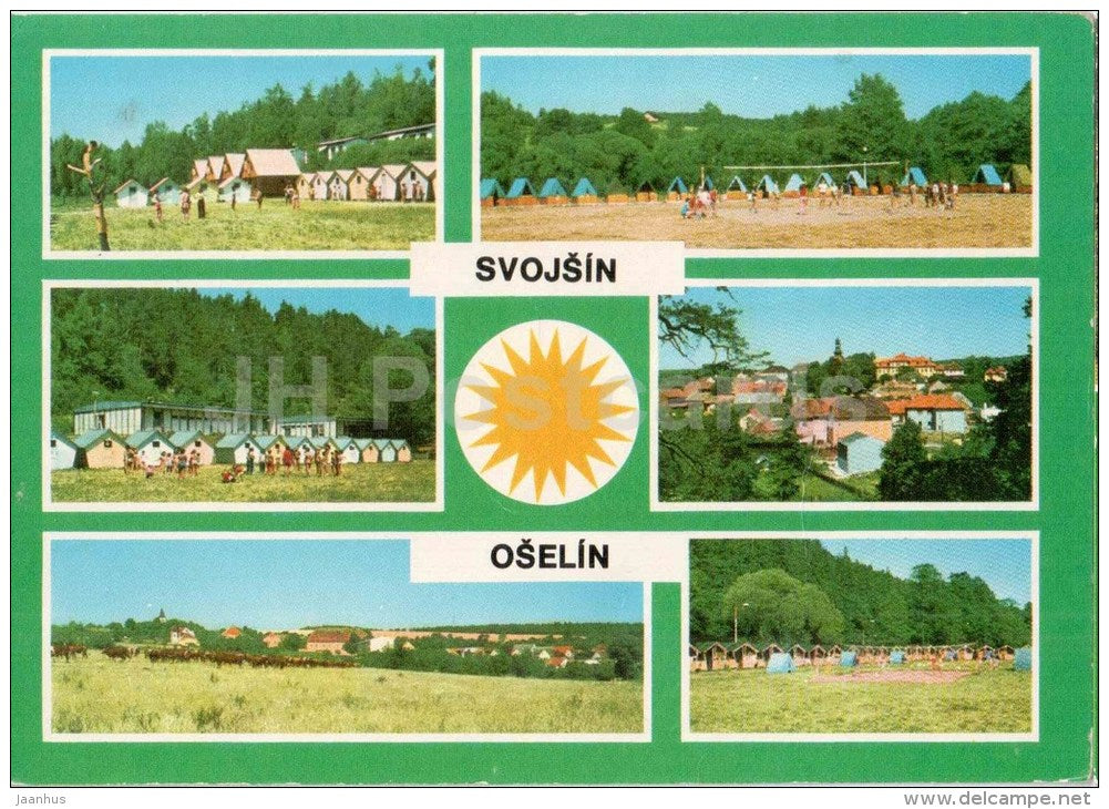 Svojsin - Oselin - pioneer camp - Czechoslovakia - Czech - used 1983 - JH Postcards