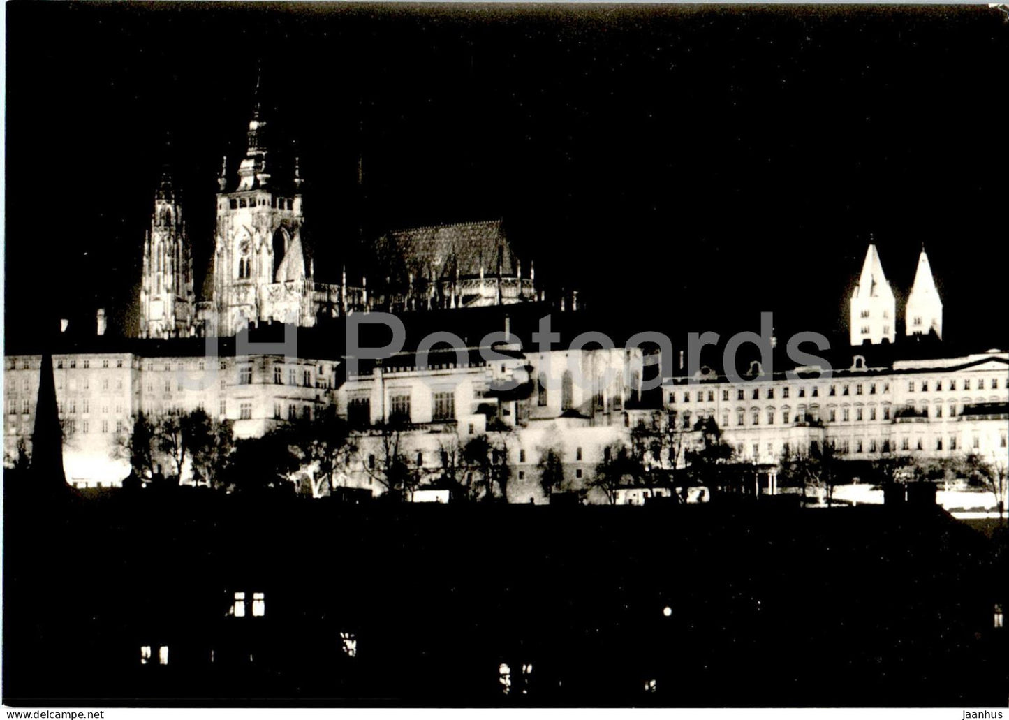 Praha - Prague - Slavnostni osvetleni - Prague Castle Illuminated - Czech Republic - Czechoslovakia - unused - JH Postcards