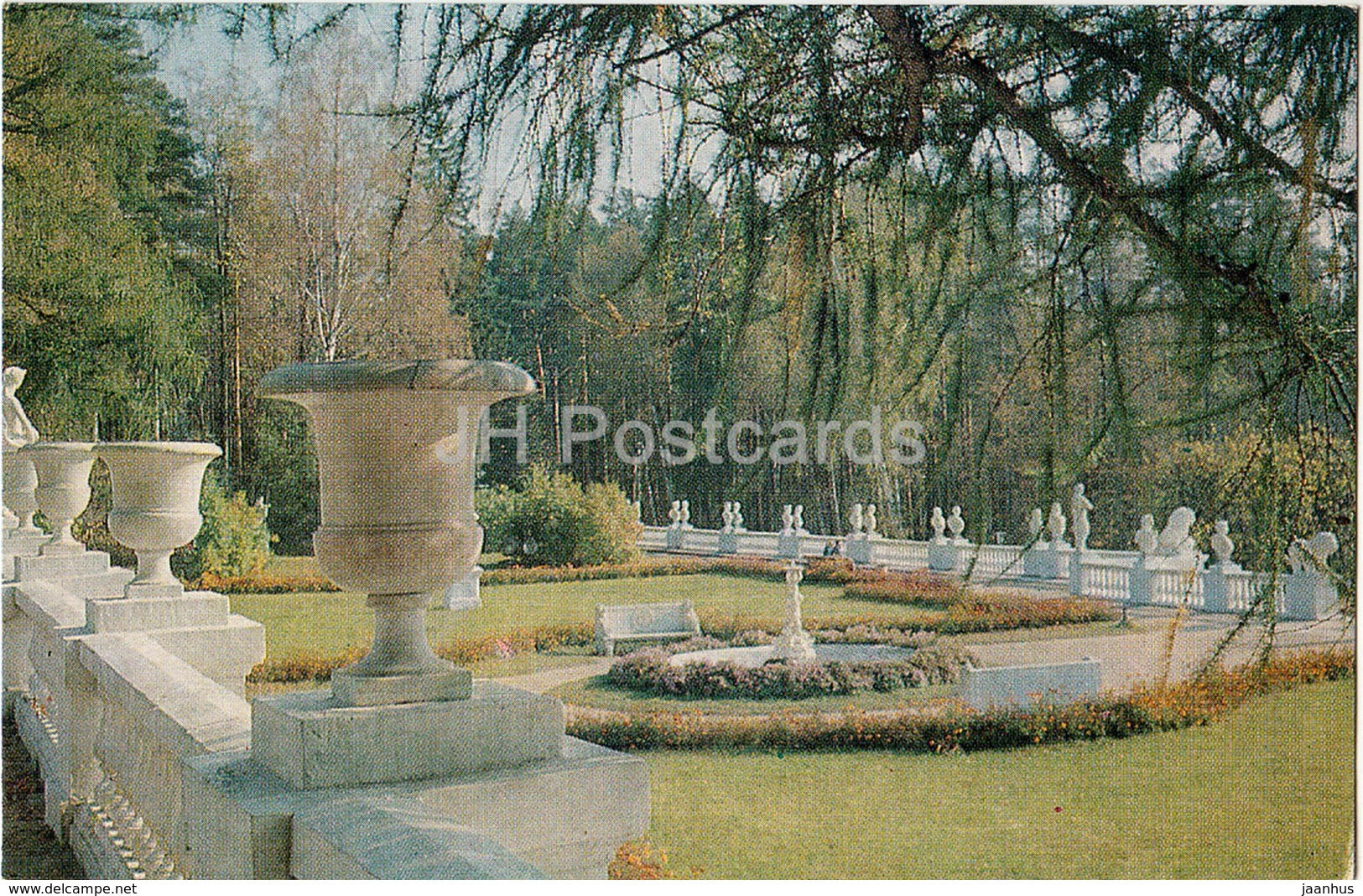 Arkhangelskoye Palace - staircase and grotto of the lower terrace - Turist - 1976 - Russia USSR - unused - JH Postcards