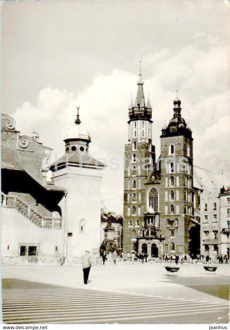 Krakow - Rynek Glowny - Main Market - 1970 - Poland - used - JH Postcards