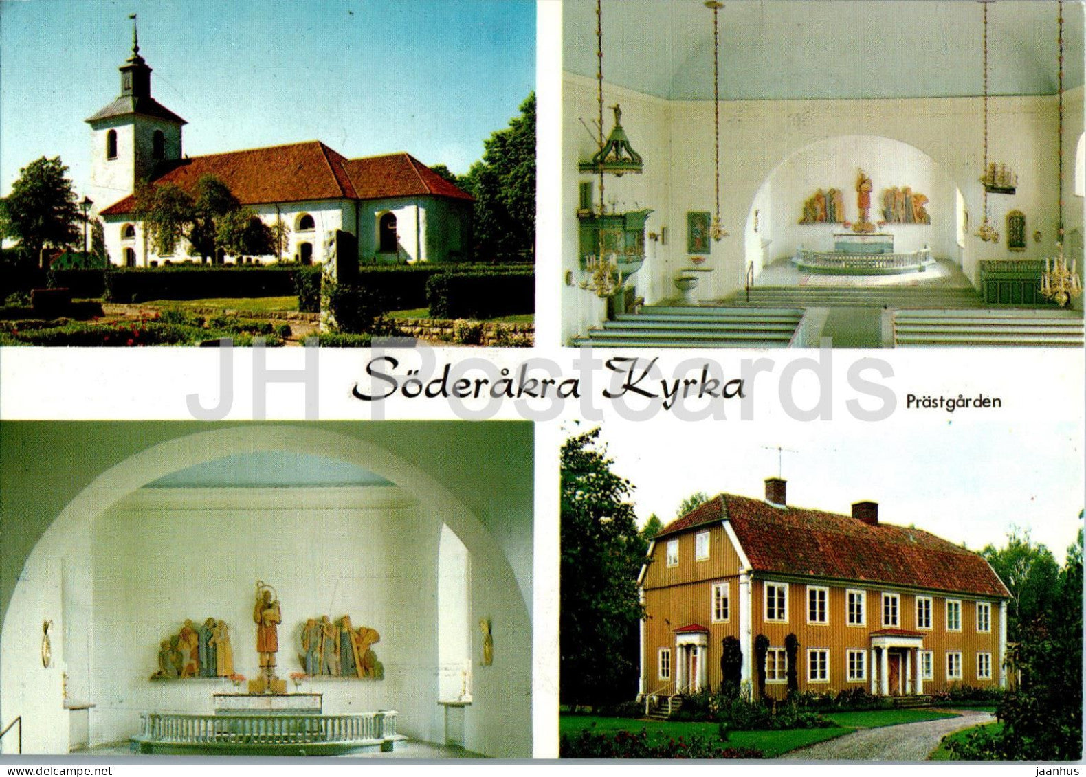 Soderakra Kyrka - Prastgarden - church - multiview - 284 - Sweden – unused – JH Postcards