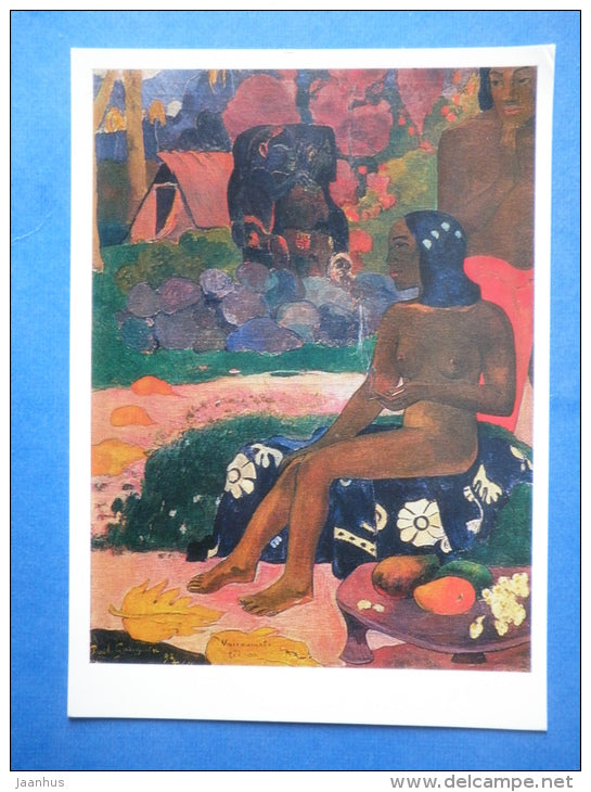 painting by Paul Gauguin - Her name is Vairaumati , 1892 - woman - french art - unused - JH Postcards