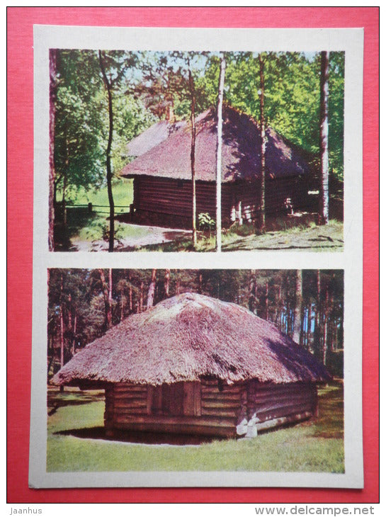 Hay-loft and Shed from Vidzeme - The Ethnographic Open-Air Museum - Latvia USSR - unused - JH Postcards