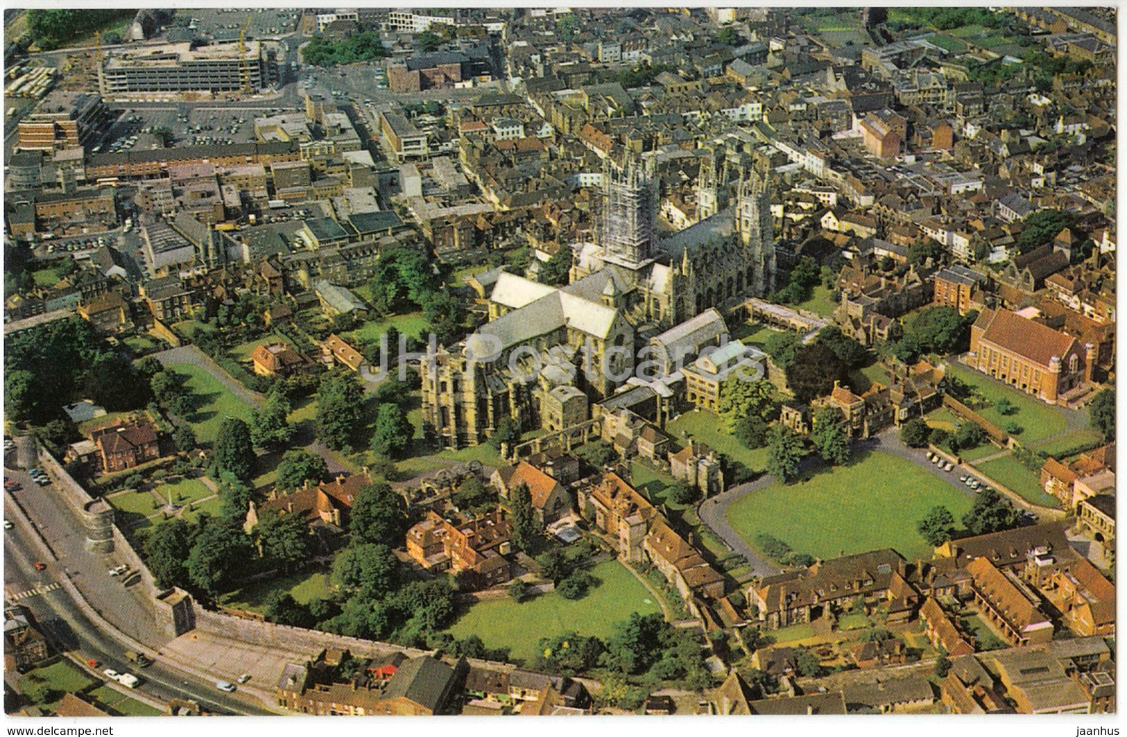 Canterbury Cathedral - aerial view - PT5078 - United Kingdom - England - unused - JH Postcards