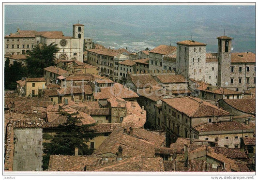 Torre Campanaria di S. Fortunato - belfry - Todi - Perugia - Umbria - 5/32 - Italia - Italy - unused - JH Postcards