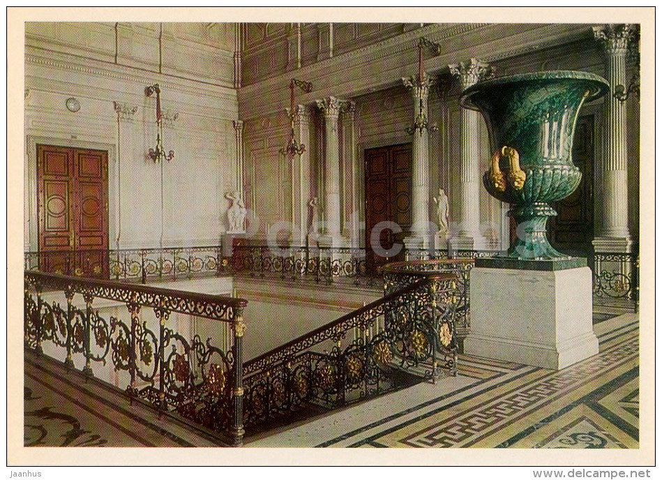 The State Council Staircase - Hermitage Interiors - St. Petersburg - Leningrad - 1982 - Russia USSR - unused - JH Postcards