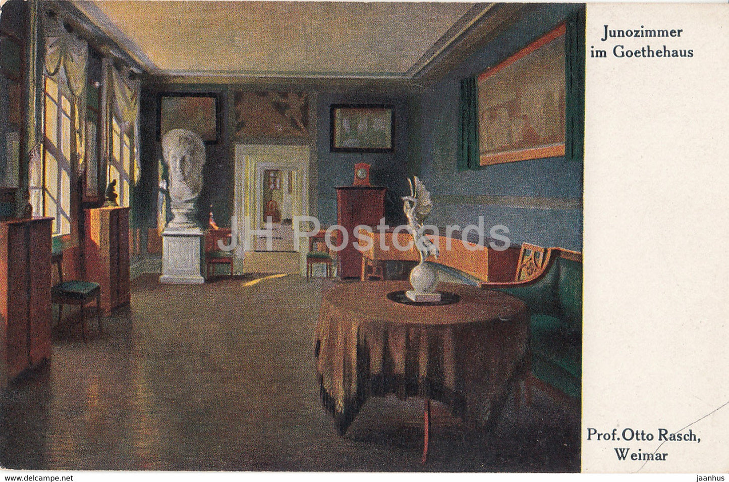 Weimar - Junozimmer im Goethehaus - Goethe Museum - 320 - old postcard - Germany - unused - JH Postcards