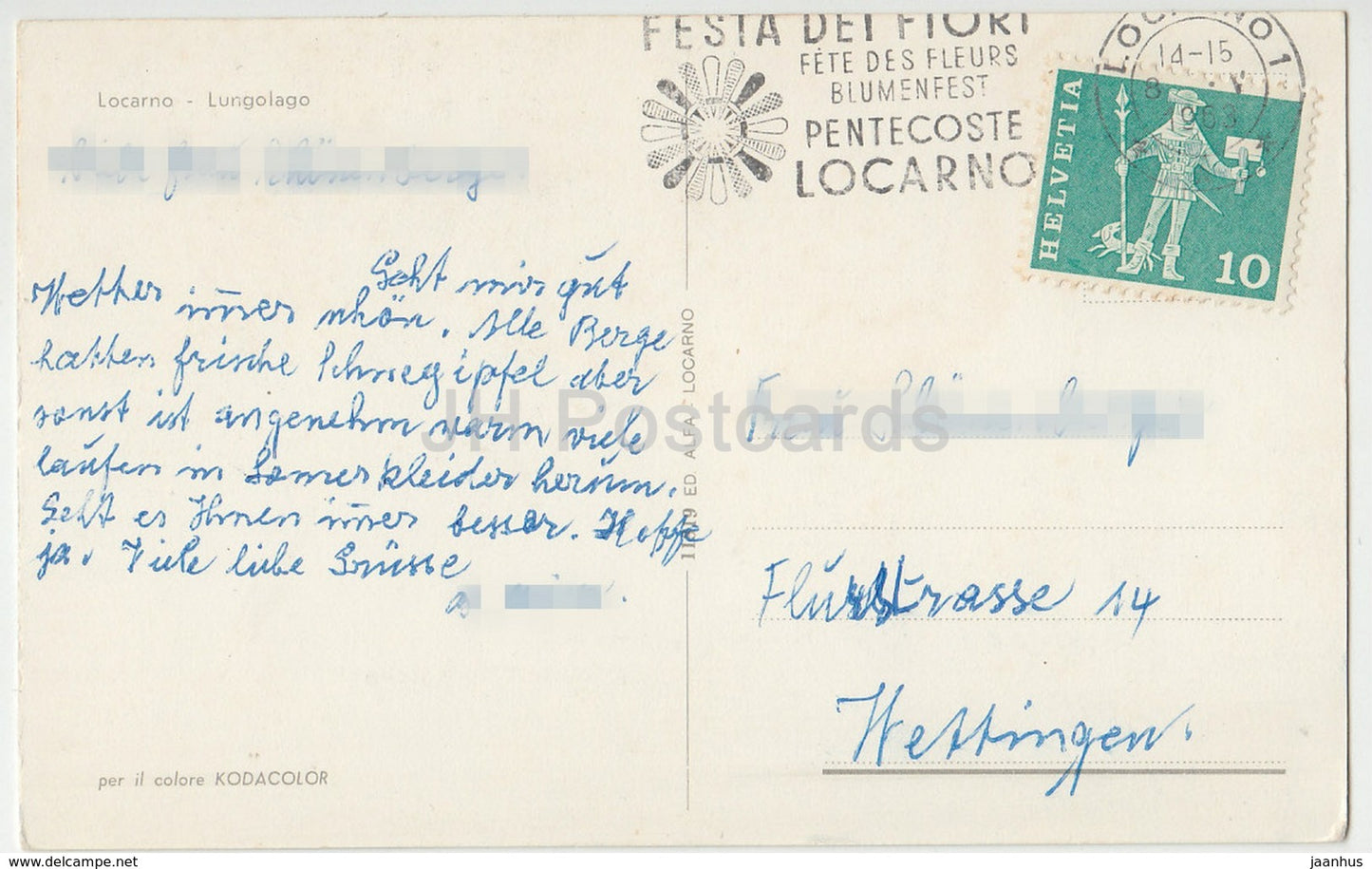 Locarno - Lungolago - 11319 - 1 - Switzerland - 1963 - used