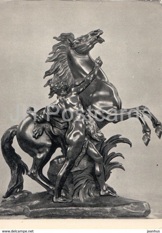 sculpture by Guillaume Coustou - Horse tamer - French art - 1960 - Russia USSR - unused - JH Postcards