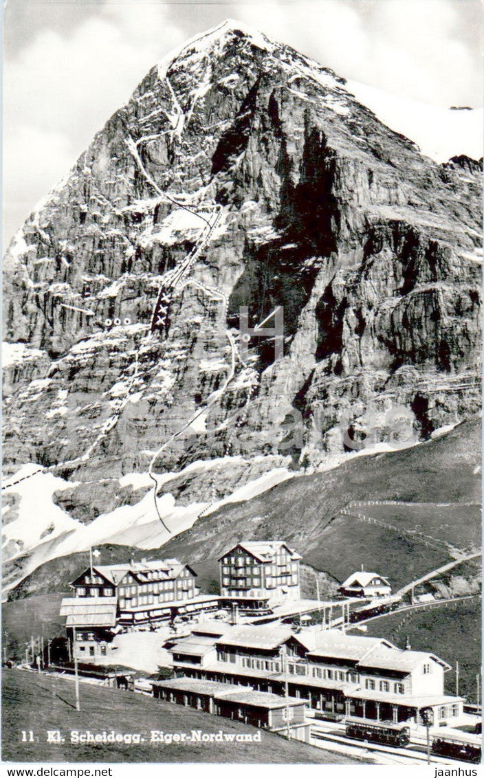 Kl Scheidegg - Eiger Nordwand - 11 - old postcard - Switzerland - unused - JH Postcards