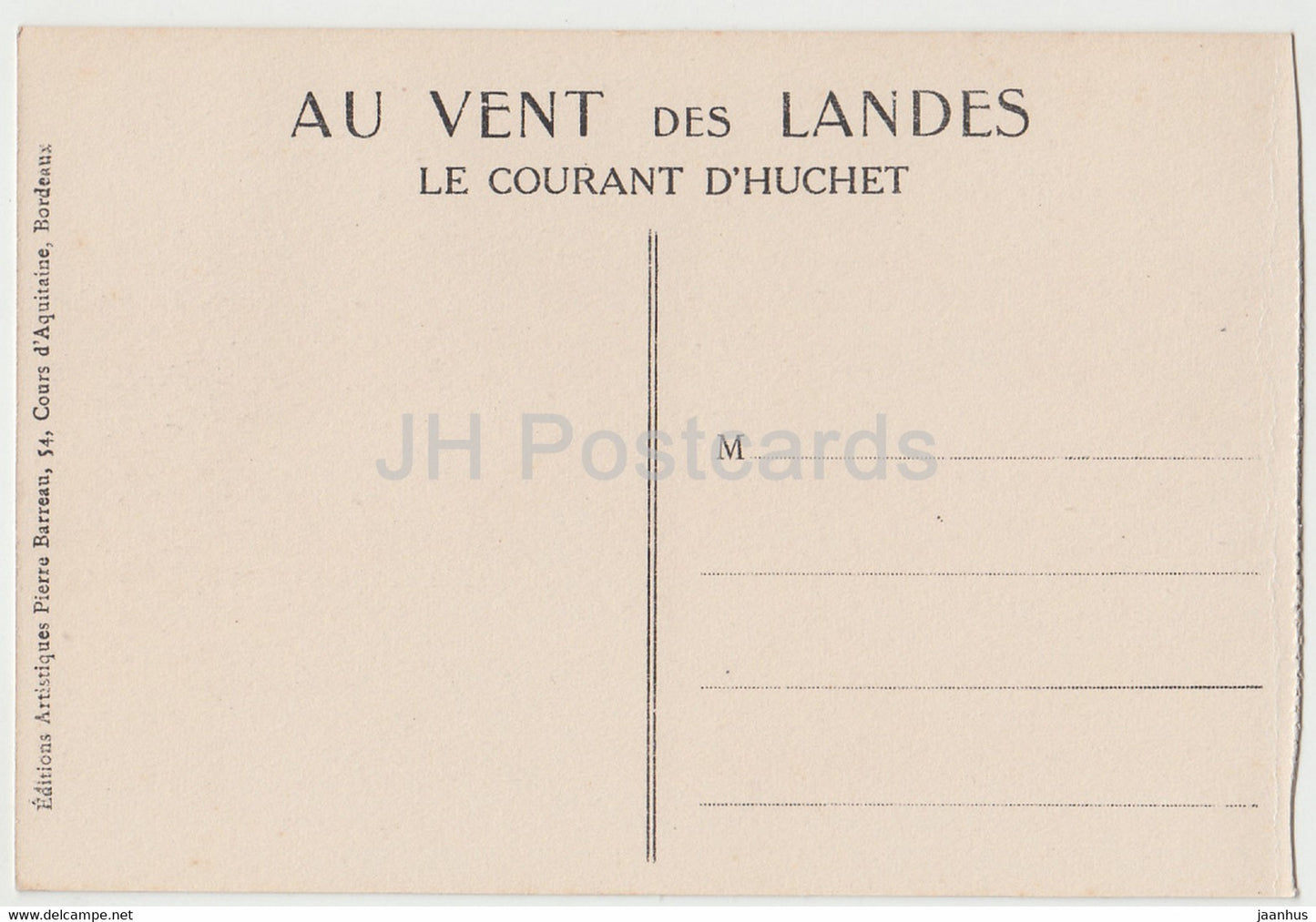 Le Courant d'Huchet - Les Exilés - Gabriel Dufau - 1 - bateau - carte postale ancienne - France - inutilisé