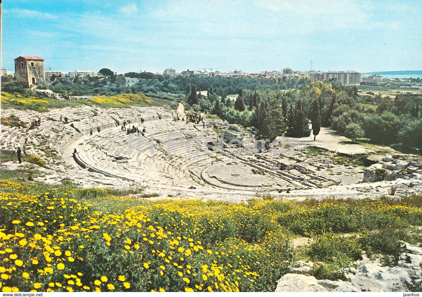 Siracusa - Teatro Greco e panorama - Greek theatre and panorama - ancient - 110 - Italy - unused - JH Postcards