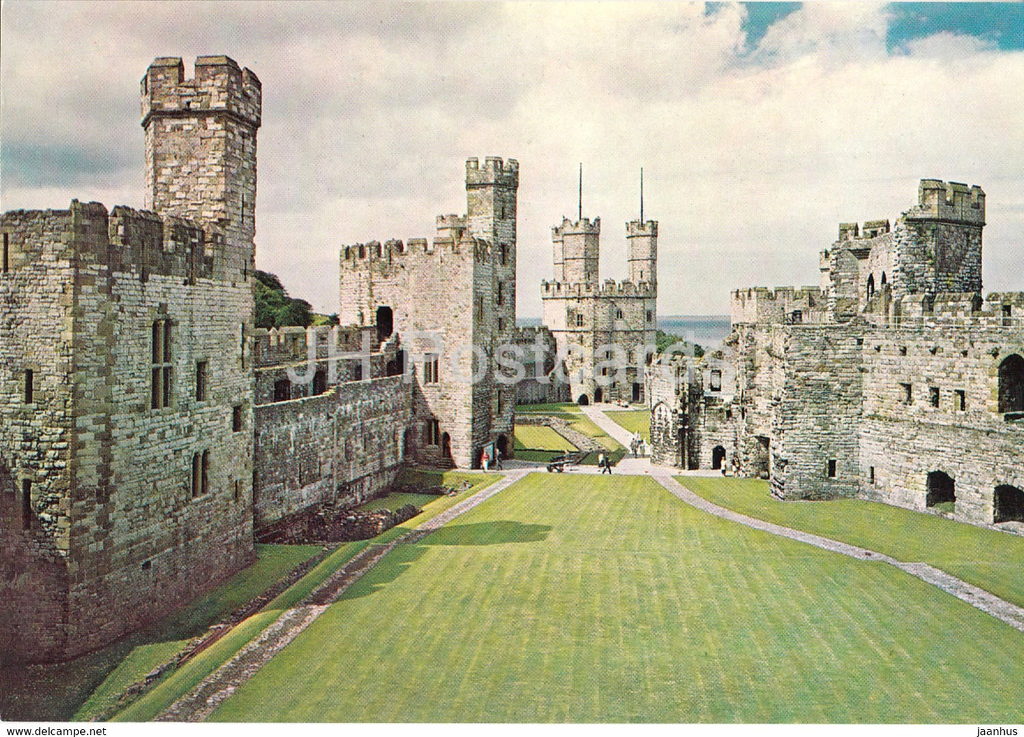 Caernarfon Castle - Gwynedd - View from the Upper Ward - Wales - United Kingdom - unused - JH Postcards